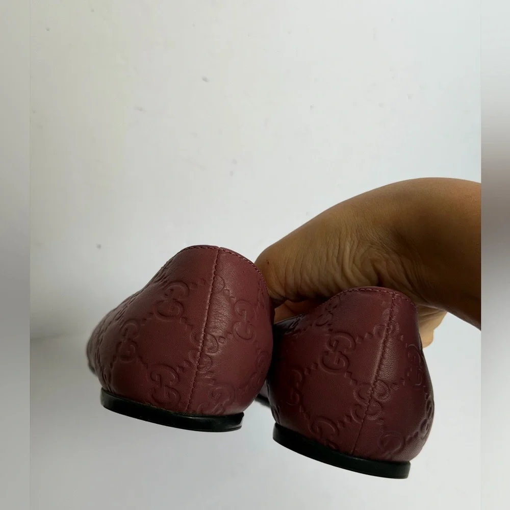 Gucci Micro Guccissima Ballet Flats in Pink Leather Size 36.5 - Picture 8 of 8